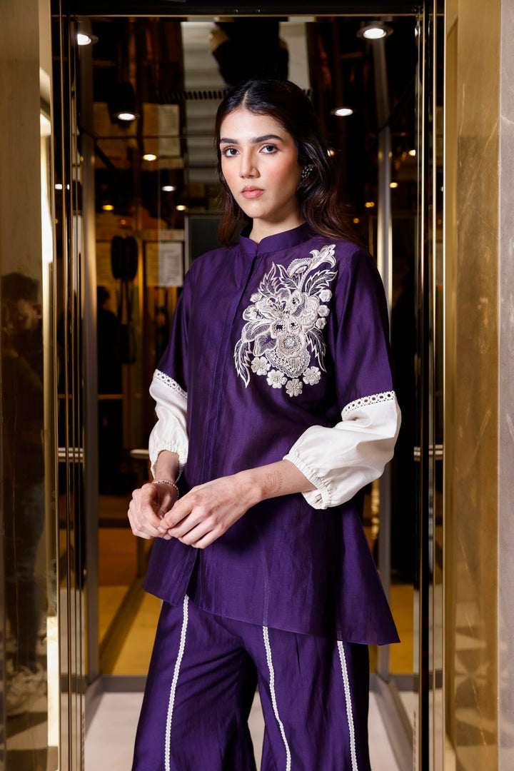 THREAD WORK EMBROIDERED KURTA WITH PANTS